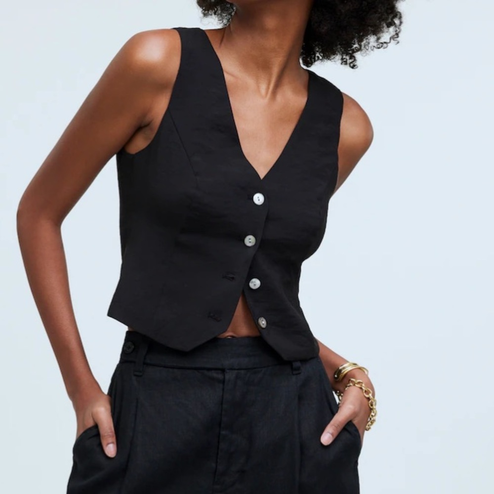 NWT Madewell Katrina Crop Vest Top in Softdrape